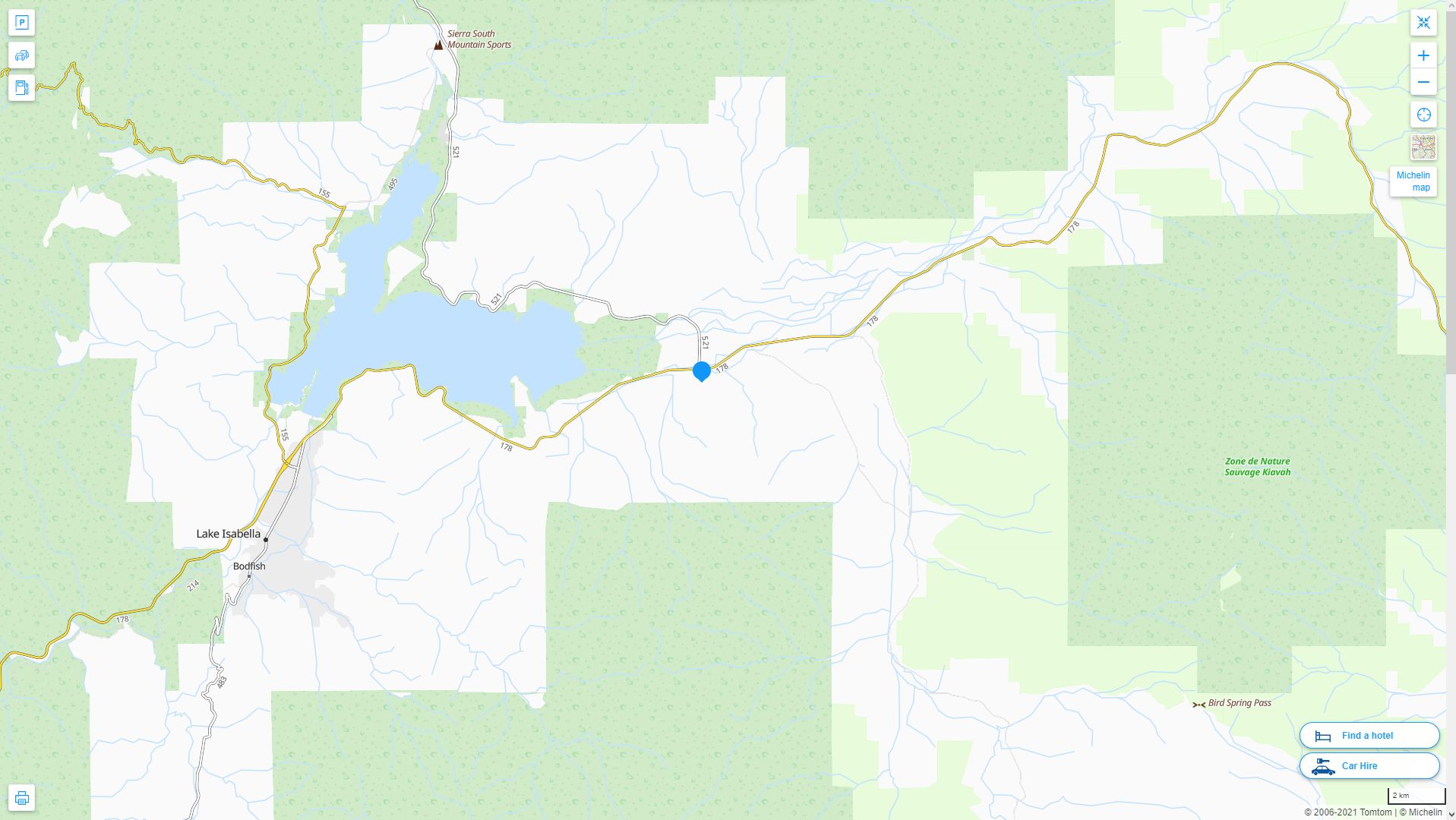 Bella Vista California Highway and Road Map